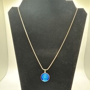 Antique Enamel Mother Mary & Pope Paulus IV Pendant on 800 Silver 20" Chain